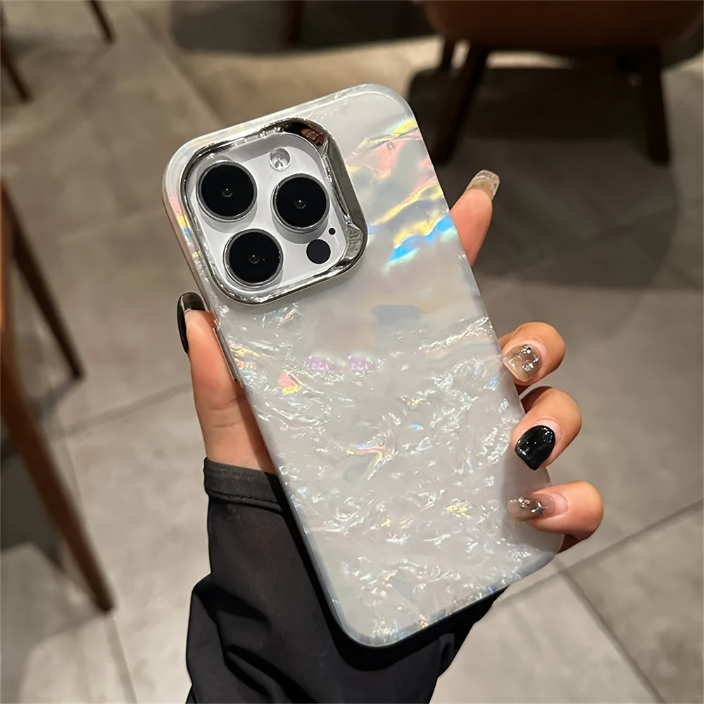Sparkling Bling Glitter Seashell Phone Case - Dazzling Laser Dreamlike Design - Ultra-Smooth Crystal Clear Bumper Cover for IPhone 11/12/13/14 Pro Max/Plus - Glamorous & Protective