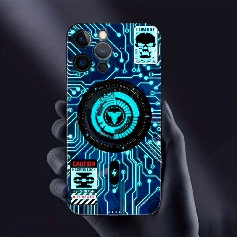 Suitable for iPhone color intelligent voice control call light emitting case LED light phone case 14/14Plus/14Pro/14Pro Max, iPhone 13/13Mini/13Pro/13Pro Max color light emitting bumper shockproof feel frosted anti scratch pr