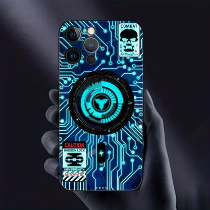 Suitable for iPhone color intelligent voice control call light emitting case LED light phone case 14/14Plus/14Pro/14Pro Max, iPhone 13/13Mini/13Pro/13Pro Max color light emitting bumper shockproof feel frosted anti scratch pr