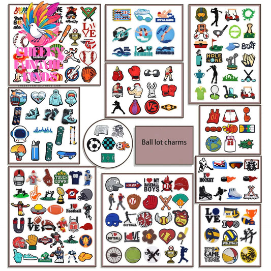 ball boxing football basketball lot shoes charms decorations Charms Buckle Kids X-mas Gifts Accessories - Cheeky Fantail Finds
