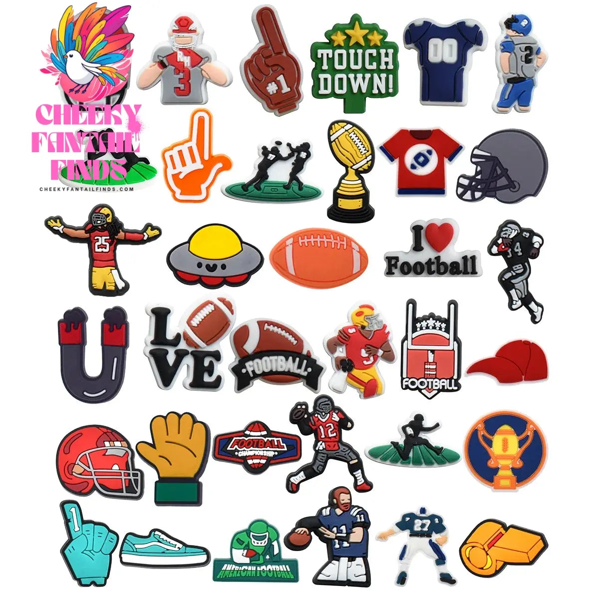 ball boxing football basketball lot shoes charms decorations Charms Buckle Kids X-mas Gifts Accessories - Cheeky Fantail Finds