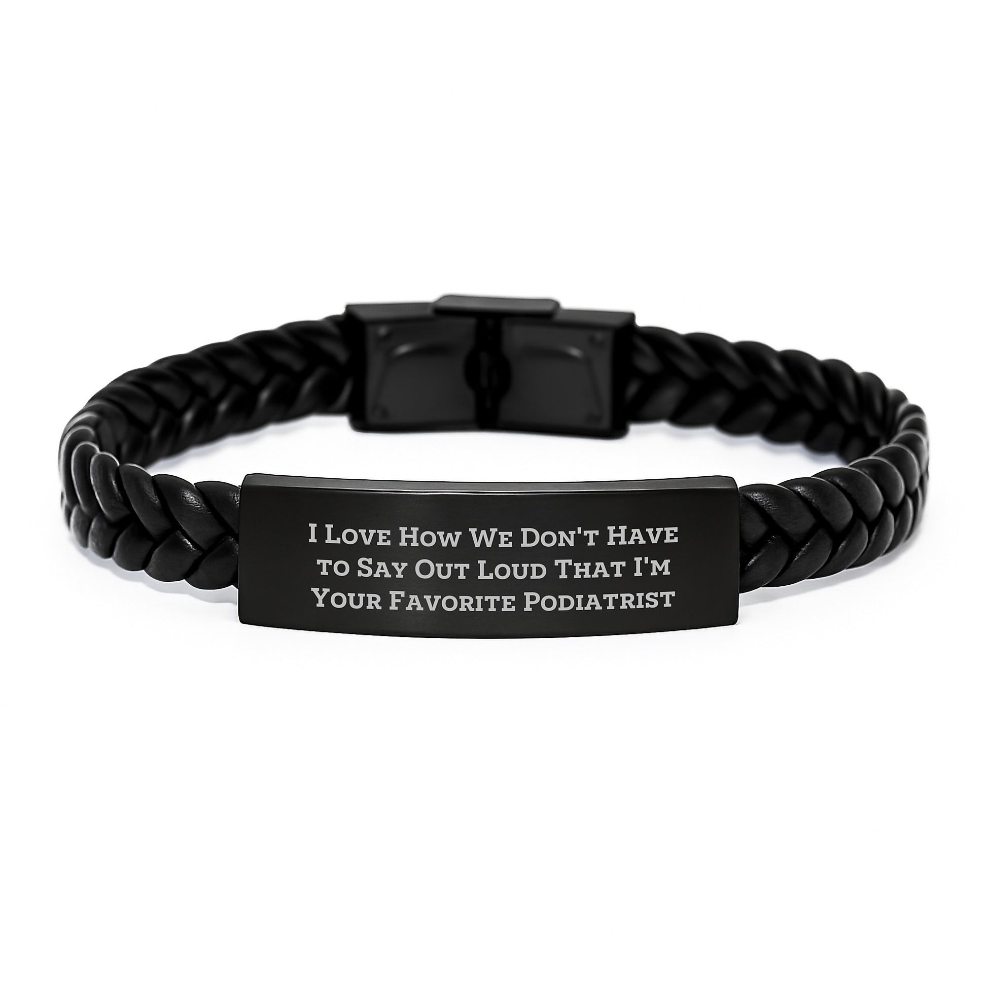 Funny Podiatrist Gifts from Friends, Unique Interlaced Leather Bracelet for Men, Women, Coworkers, Family, Graduation Unique Gifts - Image 1