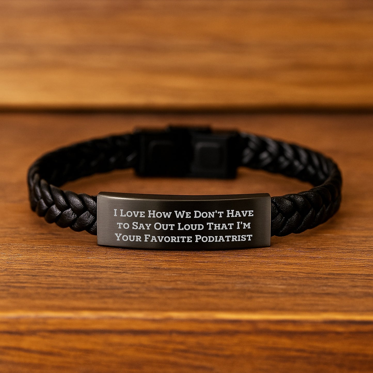 Funny Podiatrist Gifts from Friends, Unique Interlaced Leather Bracelet for Men, Women, Coworkers, Family, Graduation Unique Gifts - Image 2