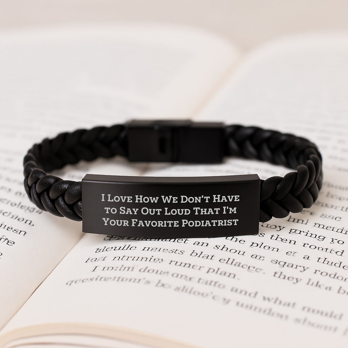 Funny Podiatrist Gifts from Friends, Unique Interlaced Leather Bracelet for Men, Women, Coworkers, Family, Graduation Unique Gifts - Image 3