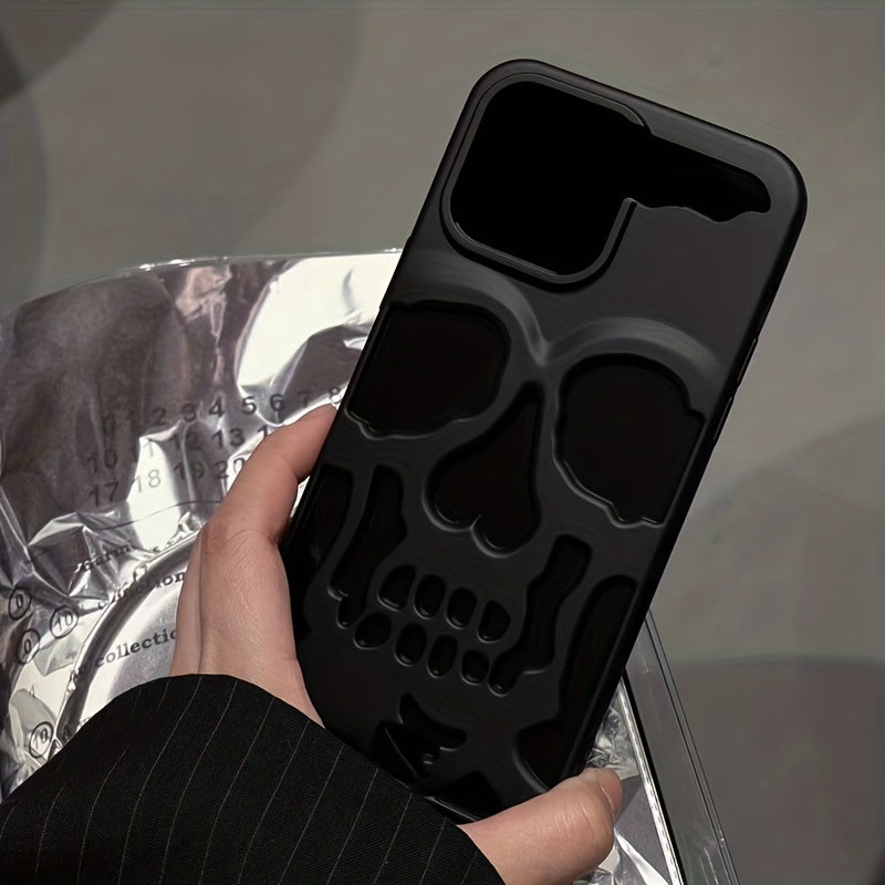 Hollow Skull Mobile Phone Case For IPhone14ProMax Soft Case 14 Protective Cover 14pro For iPhone 13Pro 11 Fashion 13promax Male 13 Female 12 For iPhone 12ProMax Cooling Model 12/11promax/ For iPhone 11