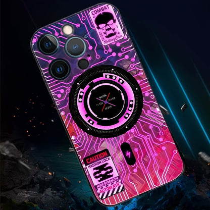 Suitable for iPhone color intelligent voice control call light emitting case LED light phone case 14/14Plus/14Pro/14Pro Max, iPhone 13/13Mini/13Pro/13Pro Max color light emitting bumper shockproof feel frosted anti scratch pr