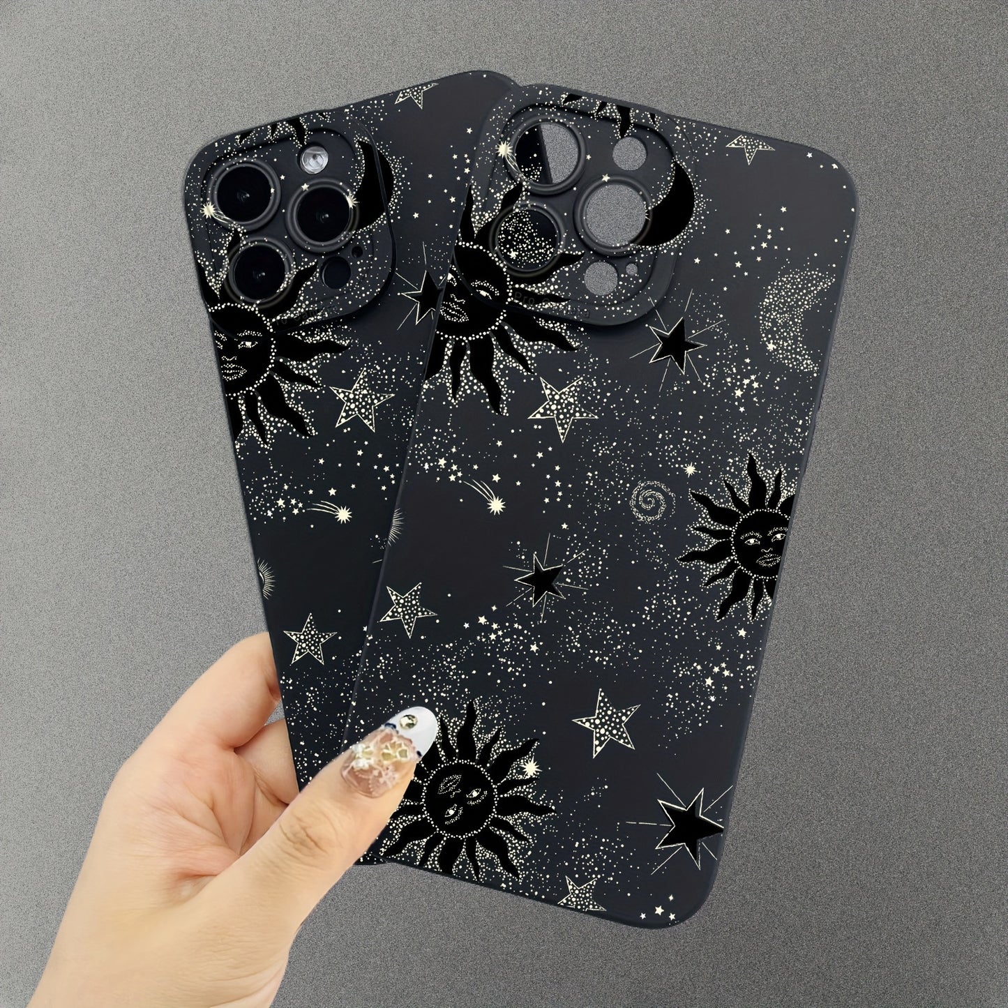 Universal Fit Imitation Star Sky Graphic TPU Soft Phone Case for iPhone 14/13/12/11 Series, Including Plus and Pro Models, with Shock-Absorbing Protection and Vibrant Graphic Design
