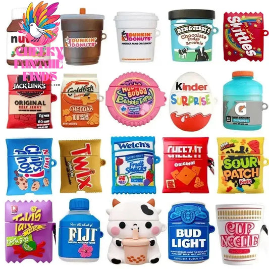for AirPods 4 Case 3D Snacks Sugar Drinks Creative Earphone Case for AirPods Pro 1 2 3 Cartoon Silicone Cover for AirPods Pro 2 Cheeky Fantail Finds