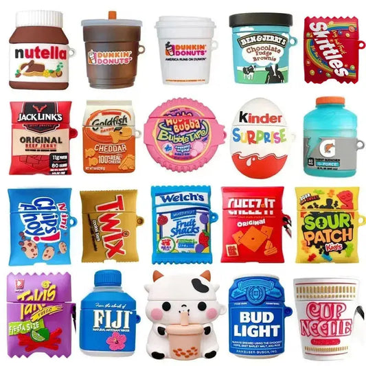 for AirPods 4 Case 3D Snacks Sugar Drinks Creative Earphone Case for AirPods Pro 1 2 3 Cartoon Silicone Cover for AirPods Pro 2 Cheeky Fantail Finds