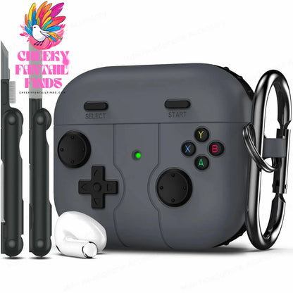 ﻿ for airpod 4 case 3D protector Game controller silicone earbuds case with cleaning pen for Woman for air pods pro 2 Case funda Cheeky Fantail Finds