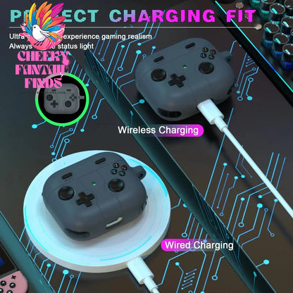 ﻿ for airpod 4 case 3D protector Game controller silicone earbuds case with cleaning pen for Woman for air pods pro 2 Case funda Cheeky Fantail Finds