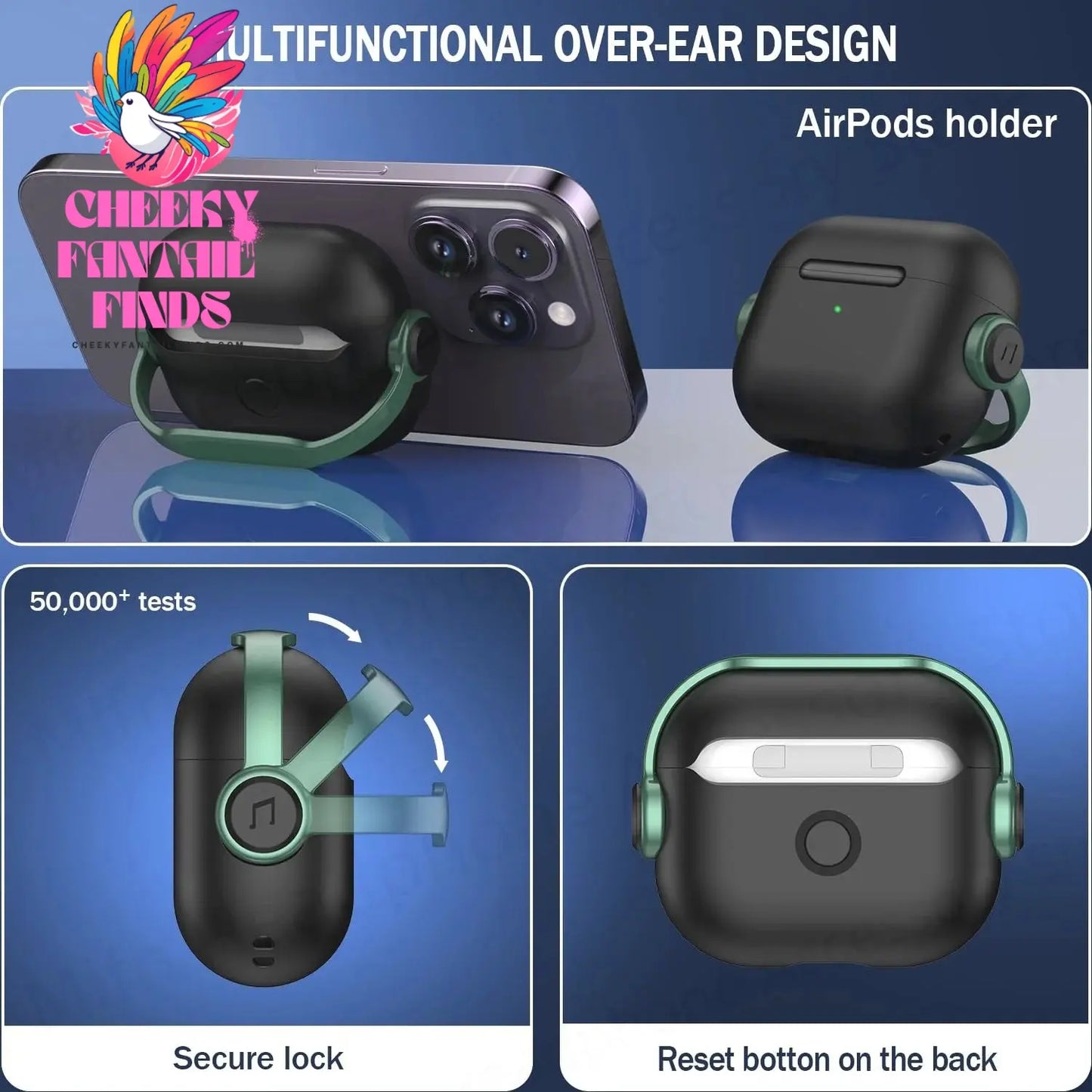 for airpod 4 case Headphone protector enjoy music Luxury design Security Lock Cover for apple airpods pro 2nd Gen 2023 Cases Cheeky Fantail Finds