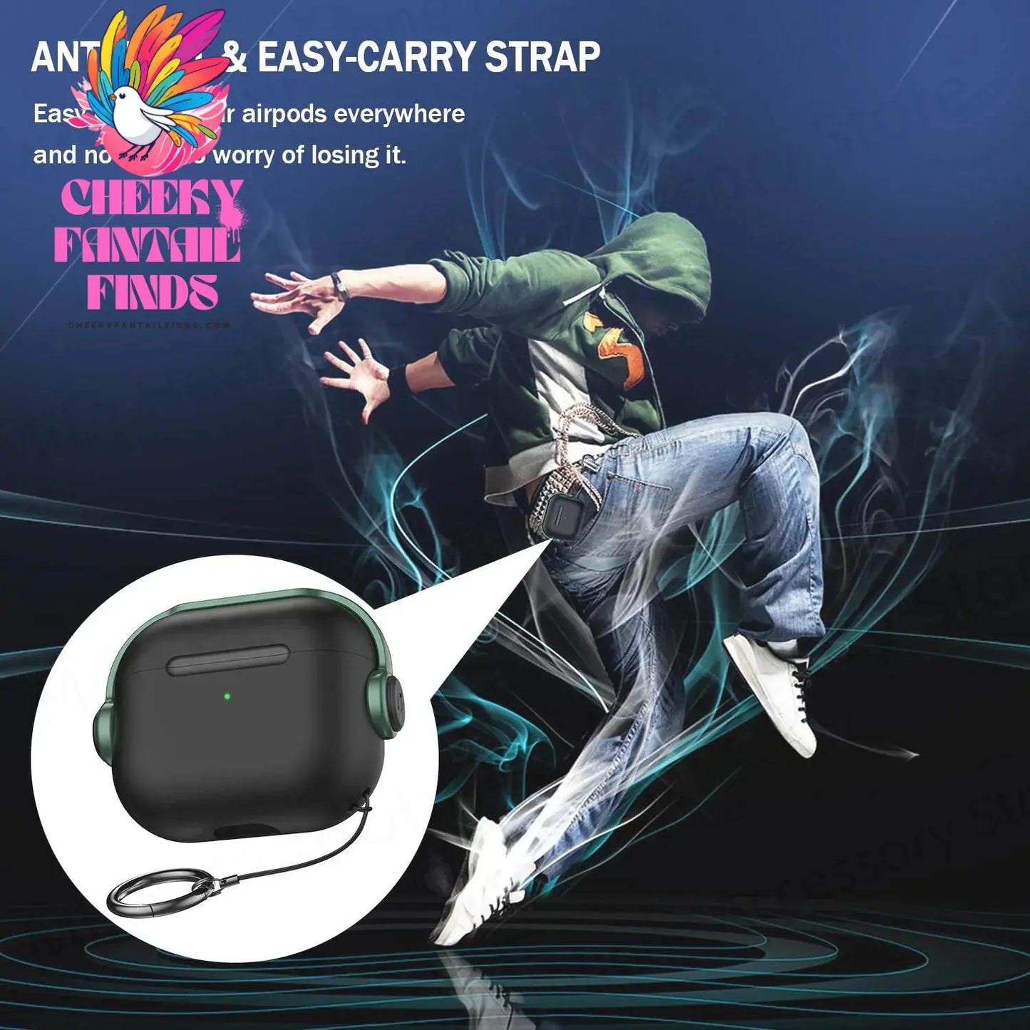 for airpod 4 case Headphone protector enjoy music Luxury design Security Lock Cover for apple airpods pro 2nd Gen 2023 Cases Cheeky Fantail Finds