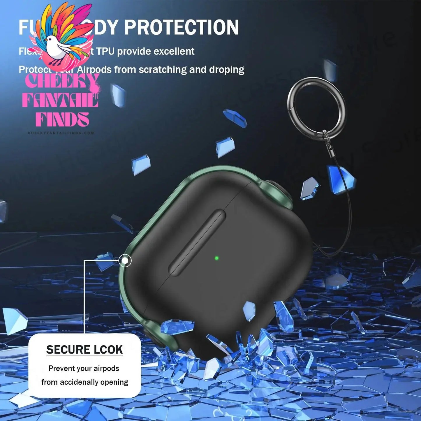 for airpod 4 case Headphone protector enjoy music Luxury design Security Lock Cover for apple airpods pro 2nd Gen 2023 Cases Cheeky Fantail Finds