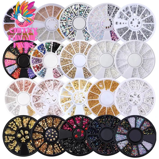 nail parts nail art glitter rhinestone Crystal gems jewelry Bead Manicure decoration accessories nail supplies for professionals Cheeky Fantail Finds