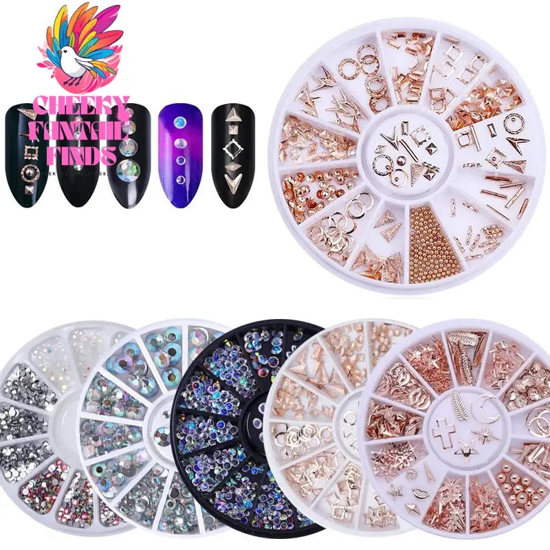 nail parts nail art glitter rhinestone Crystal gems jewelry Bead Manicure decoration accessories nail supplies for professionals Cheeky Fantail Finds