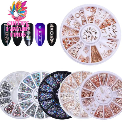 nail parts nail art glitter rhinestone Crystal gems jewelry Bead Manicure decoration accessories nail supplies for professionals Cheeky Fantail Finds