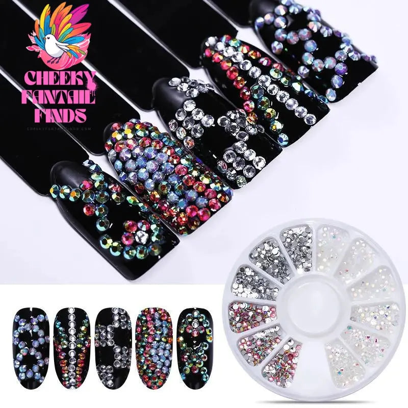 nail parts nail art glitter rhinestone Crystal gems jewelry Bead Manicure decoration accessories nail supplies for professionals Cheeky Fantail Finds