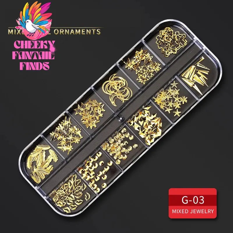 nail parts nail art glitter rhinestone Crystal gems jewelry Bead Manicure decoration accessories nail supplies for professionals Cheeky Fantail Finds