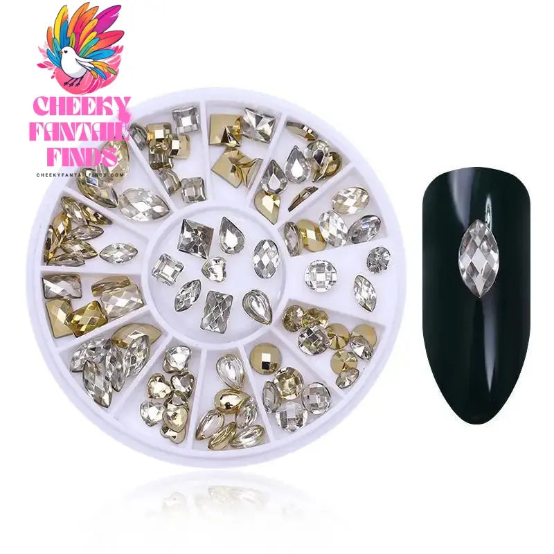nail parts nail art glitter rhinestone Crystal gems jewelry Bead Manicure decoration accessories nail supplies for professionals Cheeky Fantail Finds