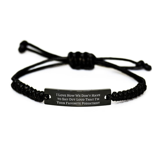 Gifts from Podiatrists, Funny Quote Rope Bracelet for Graduation, Unique Podiatrist Gifts for Men or Women - Image 1