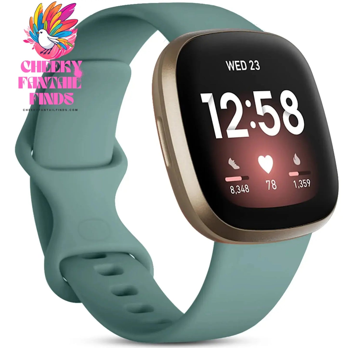 silicone Strap for Fitbit Versa 4 3 Sense 2 band Smartwatch Accessories replacment wristband Sport Bracelet Fitbit Versa 3 Strap Cheeky Fantail Finds