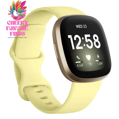 silicone Strap for Fitbit Versa 4 3 Sense 2 band Smartwatch Accessories replacment wristband Sport Bracelet Fitbit Versa 3 Strap Cheeky Fantail Finds