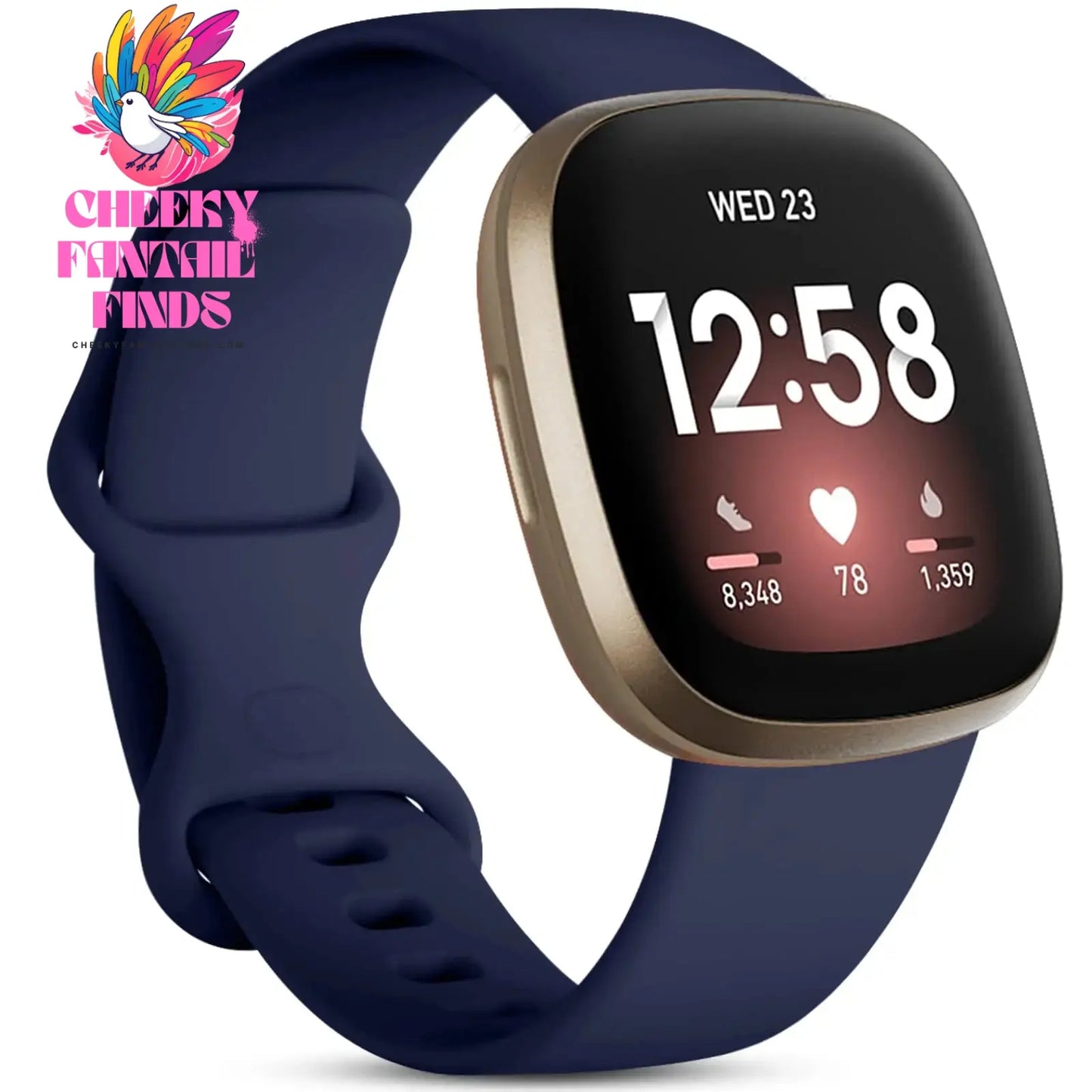 silicone Strap for Fitbit Versa 4 3 Sense 2 band Smartwatch Accessories replacment wristband Sport Bracelet Fitbit Versa 3 Strap Cheeky Fantail Finds