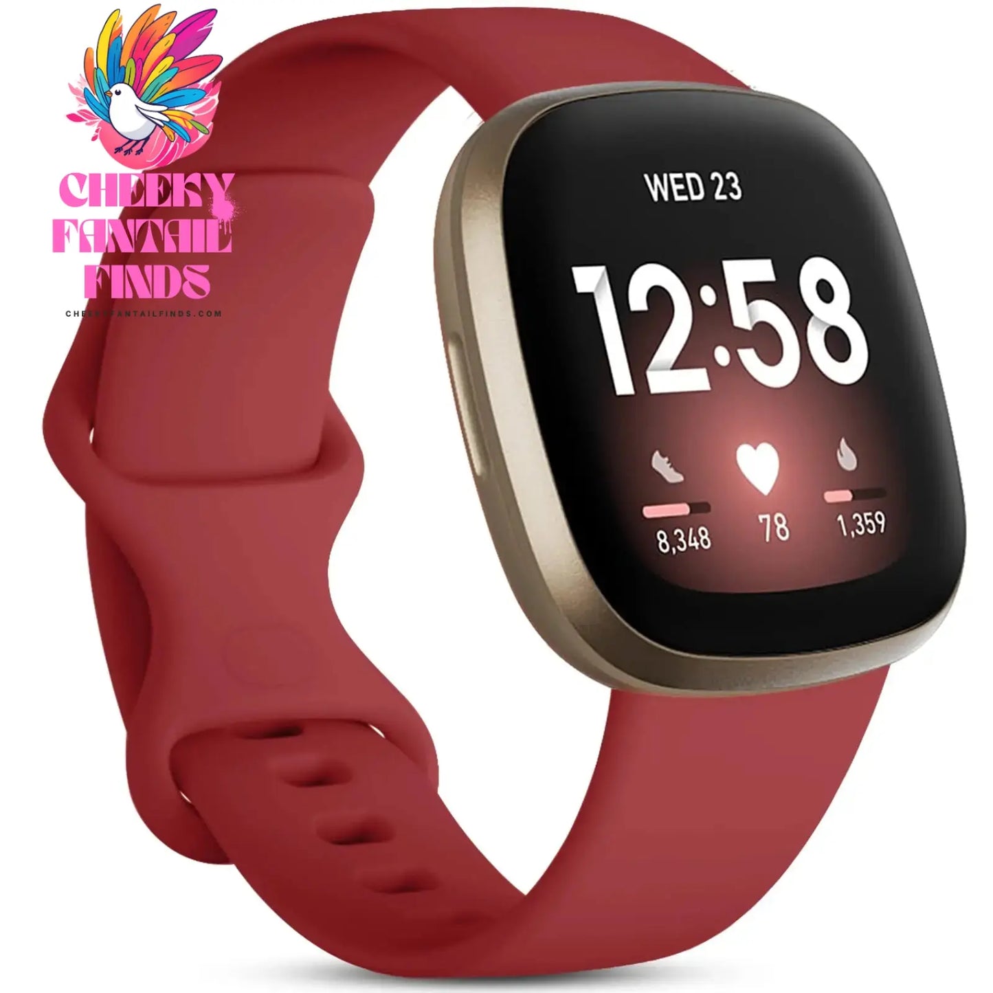 silicone Strap for Fitbit Versa 4 3 Sense 2 band Smartwatch Accessories replacment wristband Sport Bracelet Fitbit Versa 3 Strap Cheeky Fantail Finds