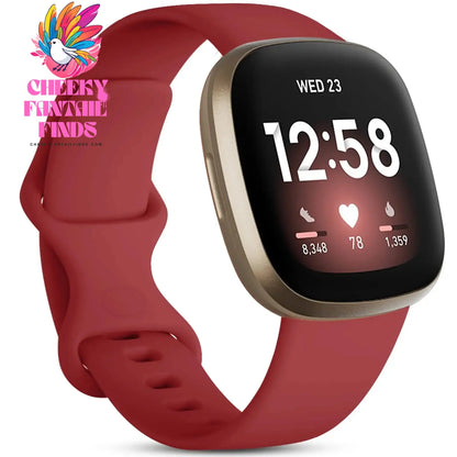 silicone Strap for Fitbit Versa 4 3 Sense 2 band Smartwatch Accessories replacment wristband Sport Bracelet Fitbit Versa 3 Strap Cheeky Fantail Finds