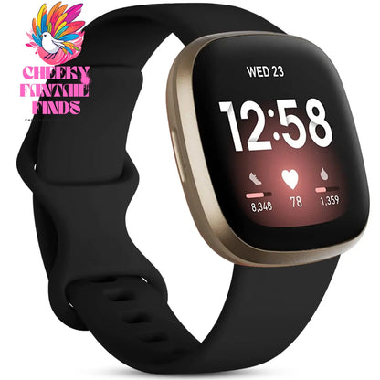 silicone Strap for Fitbit Versa 4 3 Sense 2 band Smartwatch Accessories replacment wristband Sport Bracelet Fitbit Versa 3 Strap Cheeky Fantail Finds