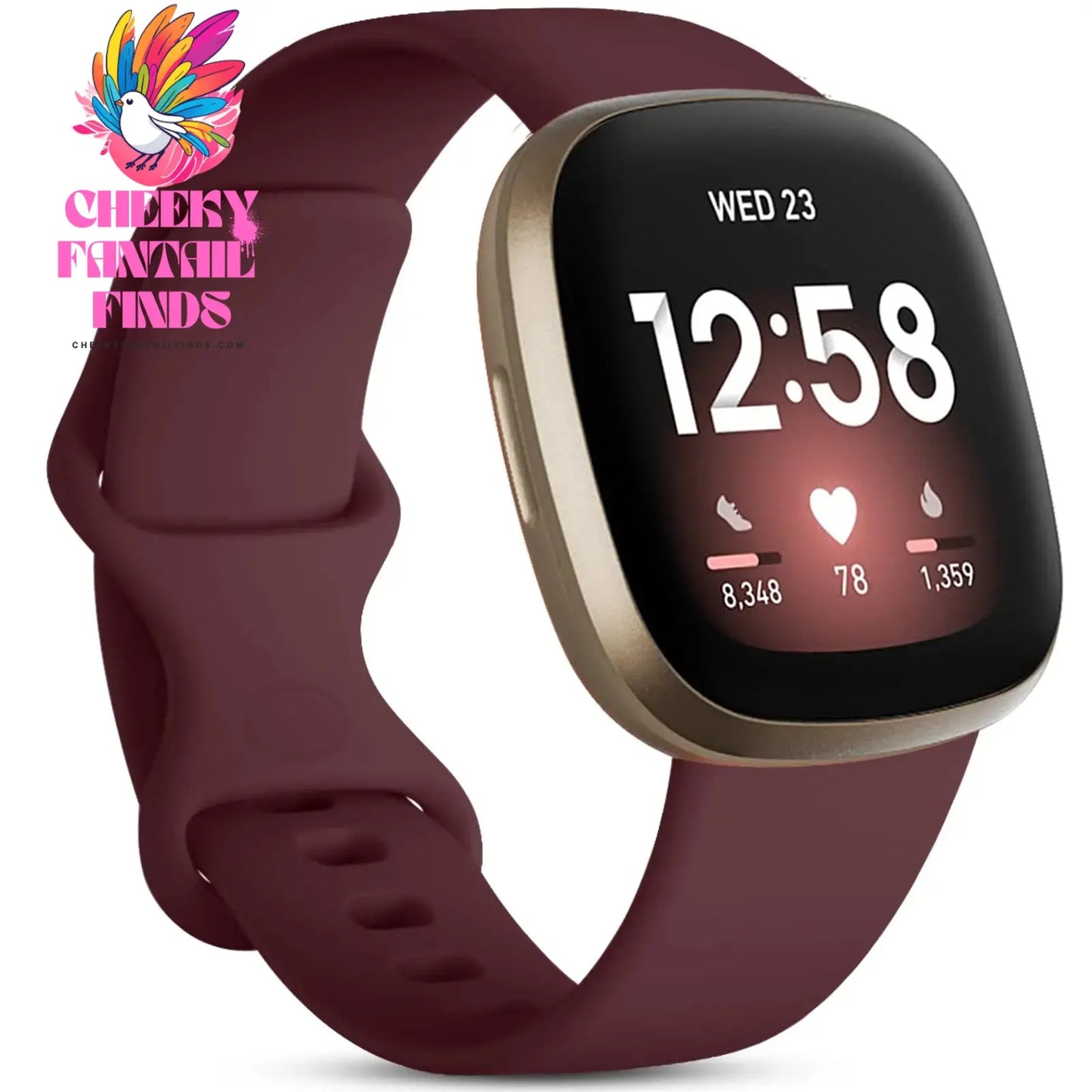 silicone Strap for Fitbit Versa 4 3 Sense 2 band Smartwatch Accessories replacment wristband Sport Bracelet Fitbit Versa 3 Strap Cheeky Fantail Finds