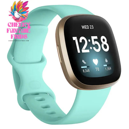 silicone Strap for Fitbit Versa 4 3 Sense 2 band Smartwatch Accessories replacment wristband Sport Bracelet Fitbit Versa 3 Strap Cheeky Fantail Finds