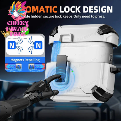 【with Invisible Phone Stand】Secure Lock Case for AirPods Pro Case Cover Magnetic Case For Apple AirPod 4 Wireless Charing Case Cheeky Fantail Finds